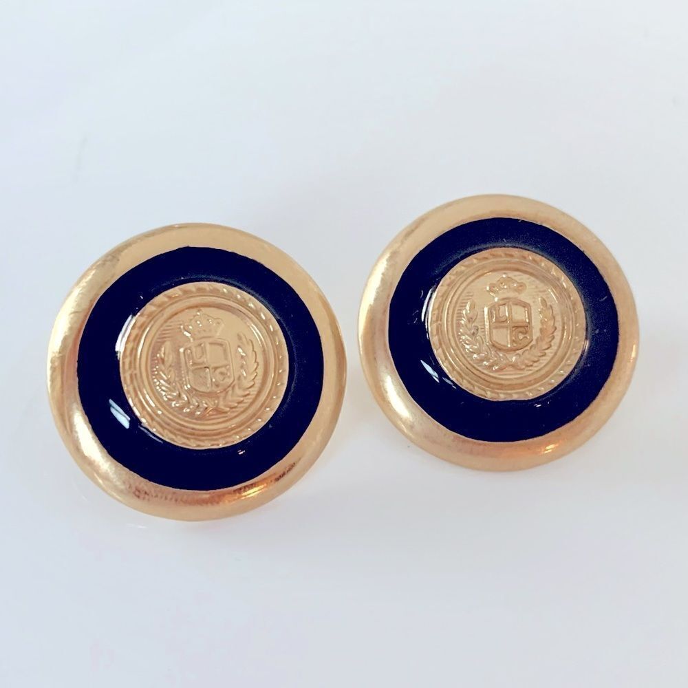 Vintage Liz Claiborne Crest Earrings